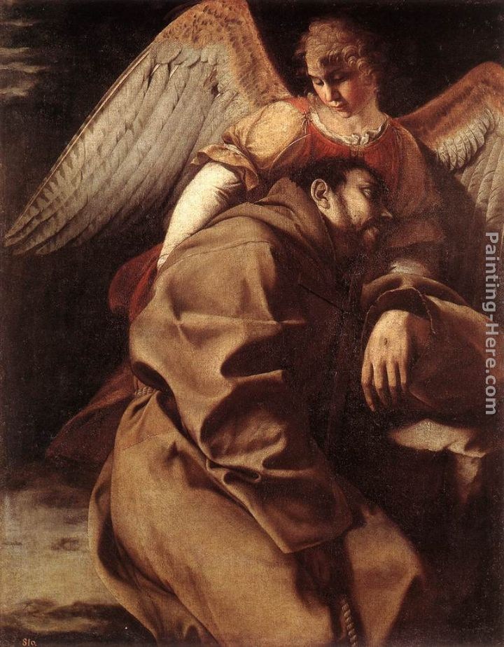 Orazio Gentleschi St Francis Supported by an Angel